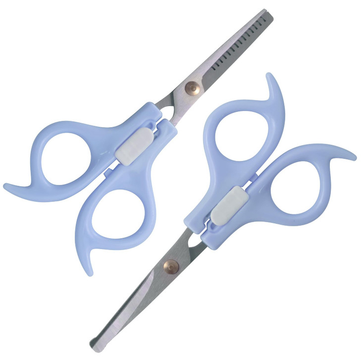 Ergonomic SafetyLock Hair Scissor Set Professional Precision Cutting Thinning Shears with Secure Slide Lock for Children
