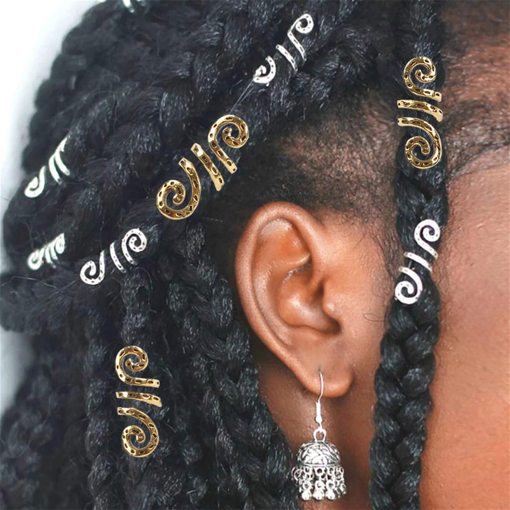 VinBee 30 PCS Viking Rings for Hair Braid BeardAluminum DreadlocksHair Cuffs for BraidsAdjustable CharmsViking Metal Bra