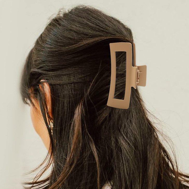 5 Inch XL Hair Clips Strong Hold Oversized Nonslip Square Clips for Thick Long Curly Hair 6 Colors Matte Jumbo Gift Set