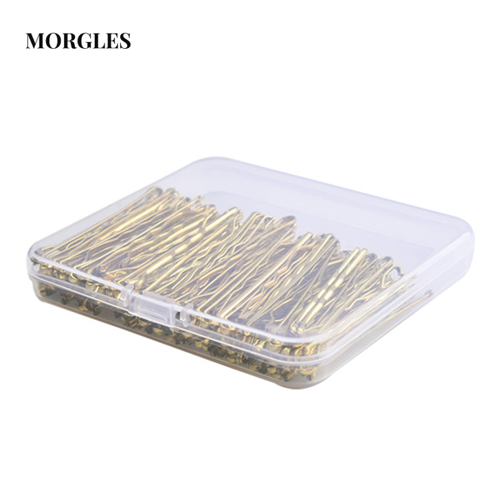 MORGLES Blonde Hair Bobby Pins 120PCS 2Inches Gold Hair Pins for Women with Box