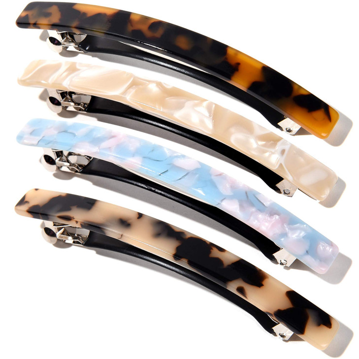 Fsmiling Hair Barrettes for Women French Hair Barrette Clip Large Acetate Hair Clips Barrette No Slip Hair Accessories 4