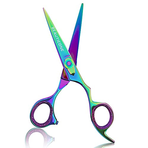 BEAUTICONE Hair Cutting Scissors Professional 65 Barber Shears for Haircut MenWomen Beard Mustache Trimming Stainless St
