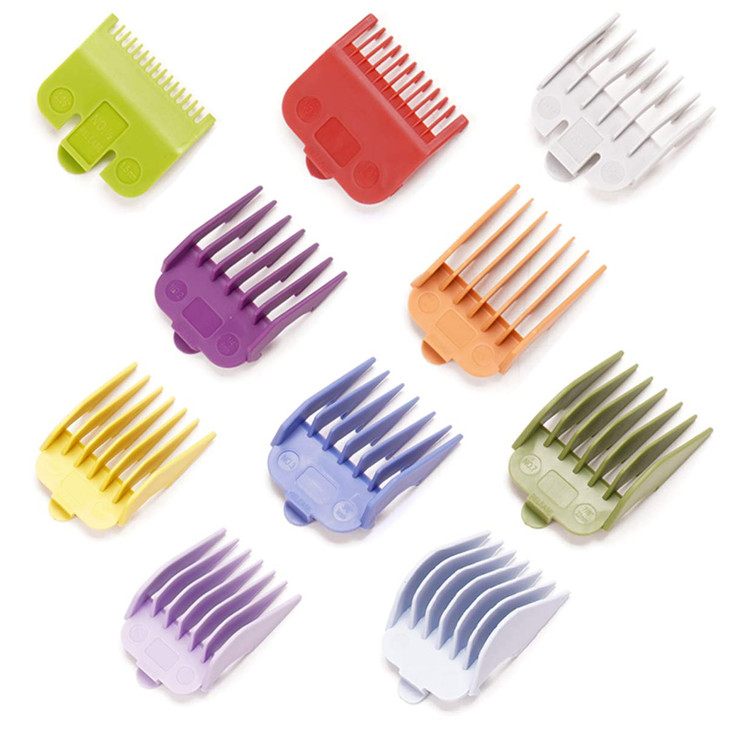 10 Color Professional Hair Cutting Guards and Combs Set Coded Guides from 116 to 1 for Clippers and Trimmers 3170400