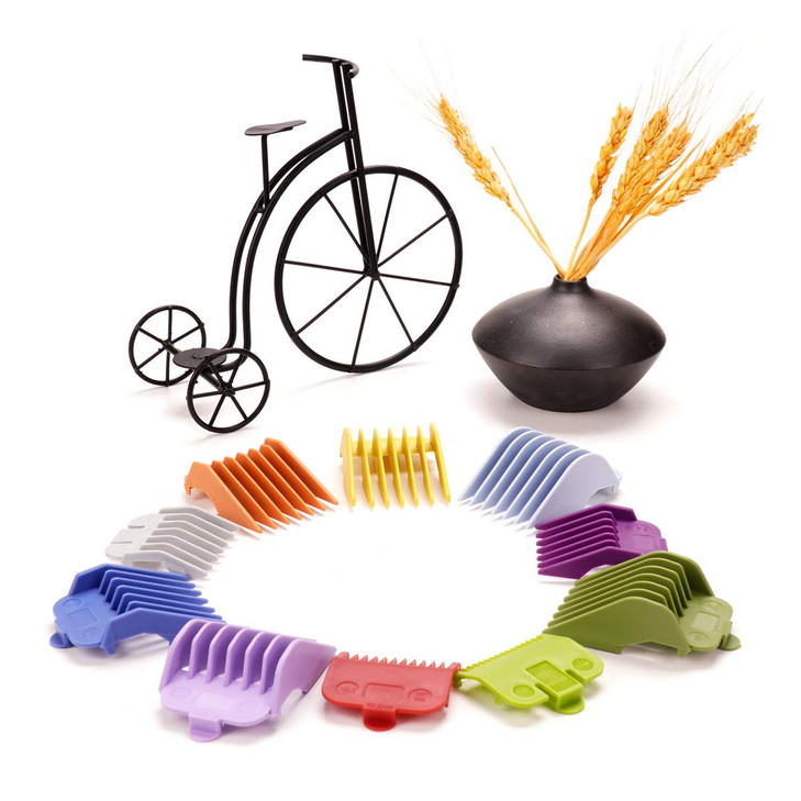 10 Color Professional Hair Cutting Guards and Combs Set Coded Guides from 116 to 1 for Clippers and Trimmers 3170400