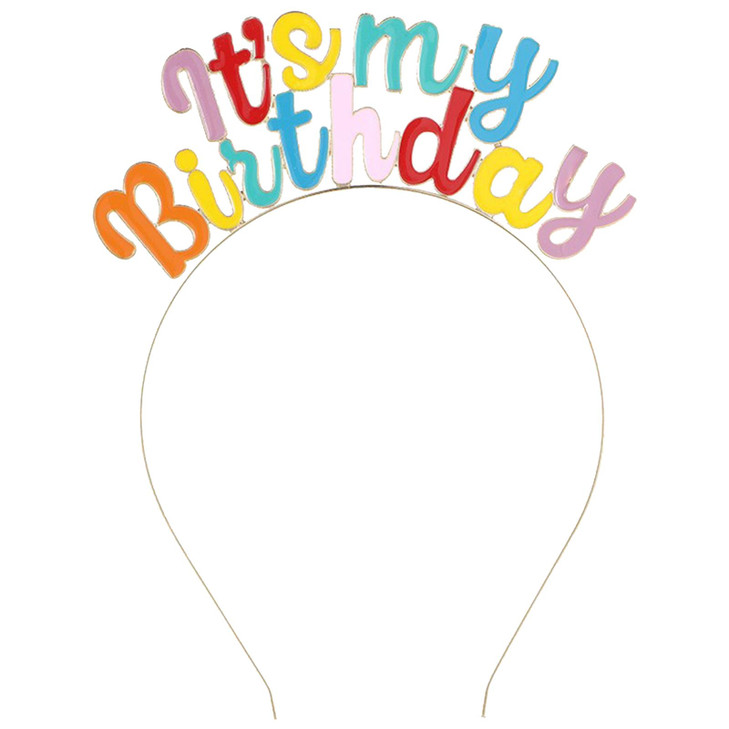 DOINIDAMI Birthday Crown for Women Multicolour Tiara for GirlsDouble Headbands Princess Queen Party GiftsBirthday Decora