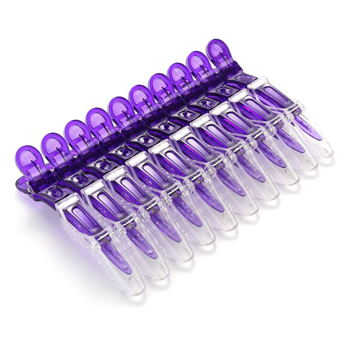 10pcsset Multicolor Croc Clips Transparent Plastic Hairdresser Clip Hair Styling Sectioning Barrettes Professional Non S