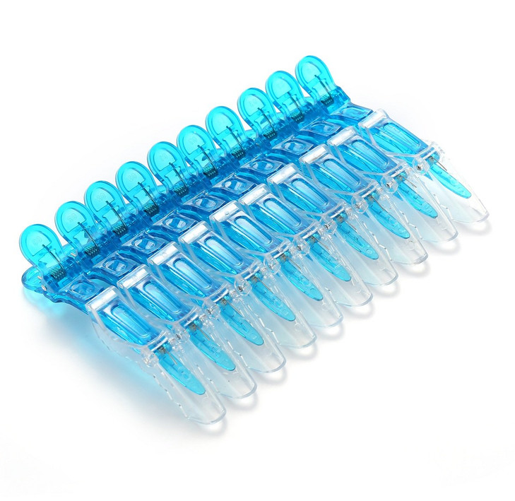 10pcsset Multicolor Croc Clips Transparent Plastic Hairdresser Clip Hair Styling Sectioning Barrettes Non Slip Alligator