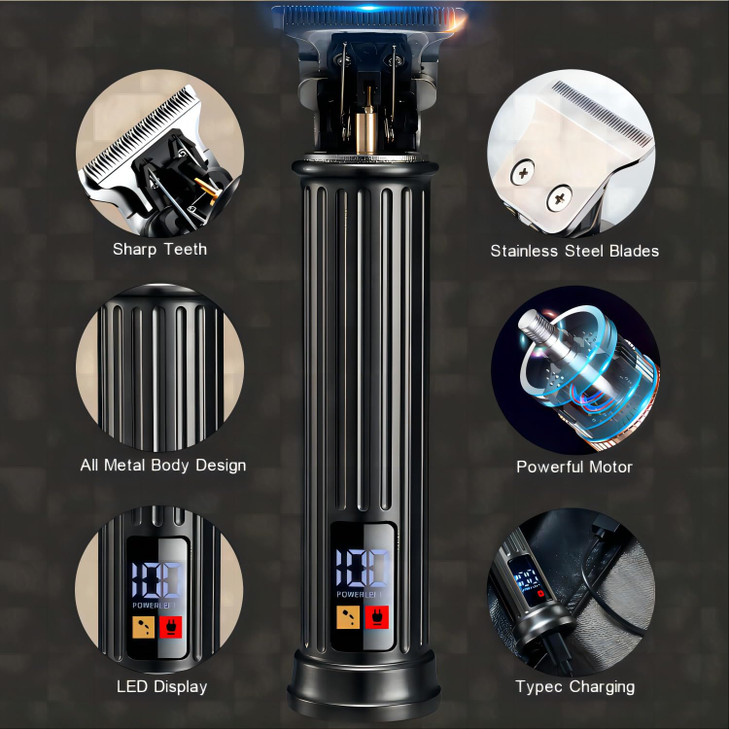 Roziapro Beard Trimmer for Men Professional Hair Clippers Cordless Zero Gapped Edgers Clippers Rechargeable Barber Clipp