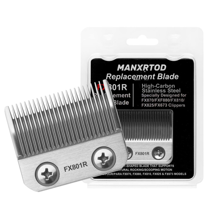 Manxrtod FX801R Replacement Blades Compatible with FX870FXF880FX810FX825FX673N Clippers DLC Replacement Taper Blades for
