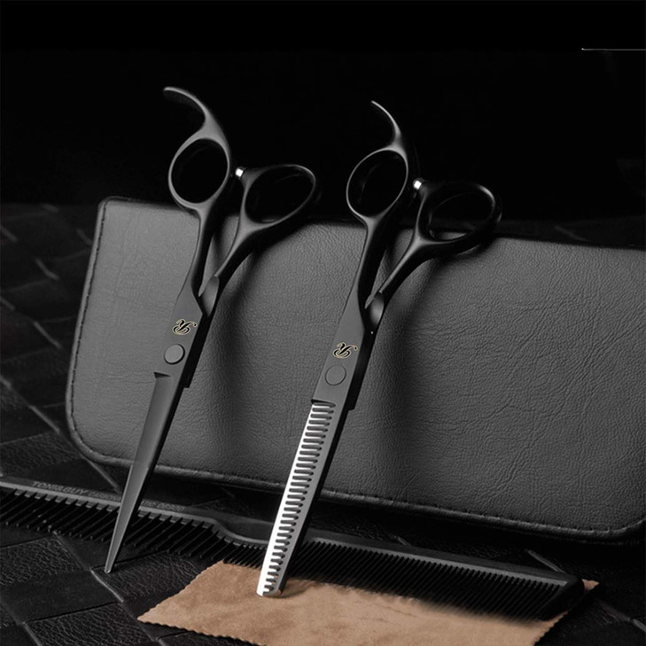 Patented Premium Hair Cutting Scissors Thinning Shears Professional Barber Scissors Kit for Women Adults Sharp Hair Shea