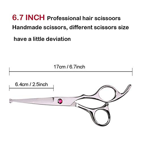 Kids Hair Cutting Scissors Set Professional 65 inch Saftey Round Head Hair cut Scissors Kit with Cutting Thinning Scisso