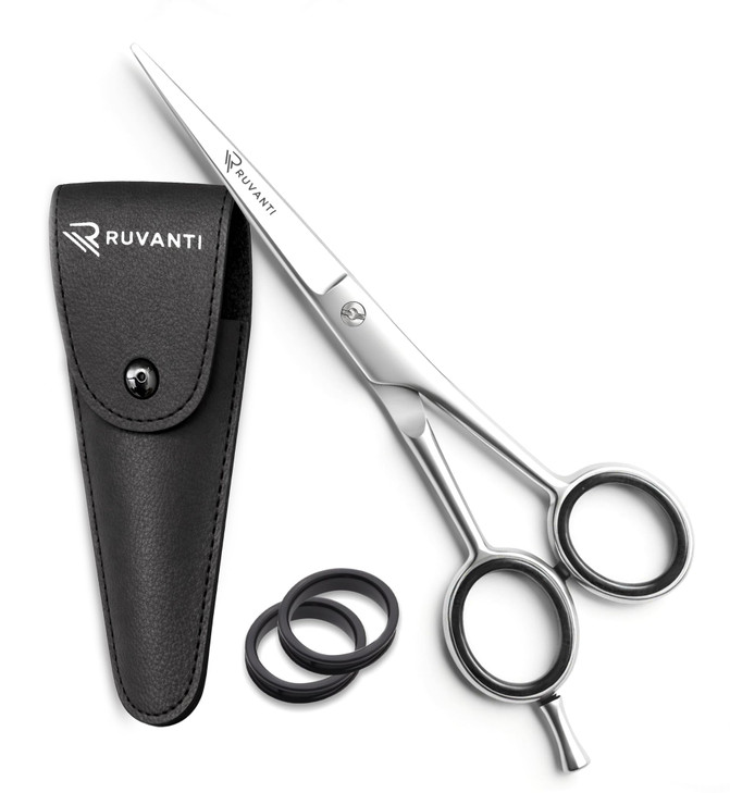 Ruvanti Hair Cutting Scissors Professional Barber Shears for Salon Home Use Sharp Stainless Steel Hair Scissors with Erg