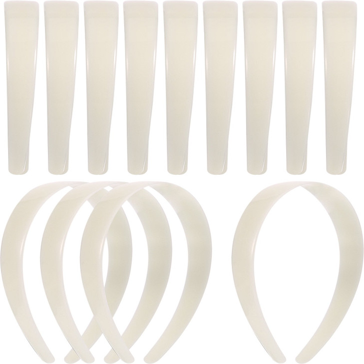 HESTYA Plastic Headbands DIY 1 Inch Plain Blank Hair Bands Headwear with Teeth Plain Headbands for Women Graduation Hall