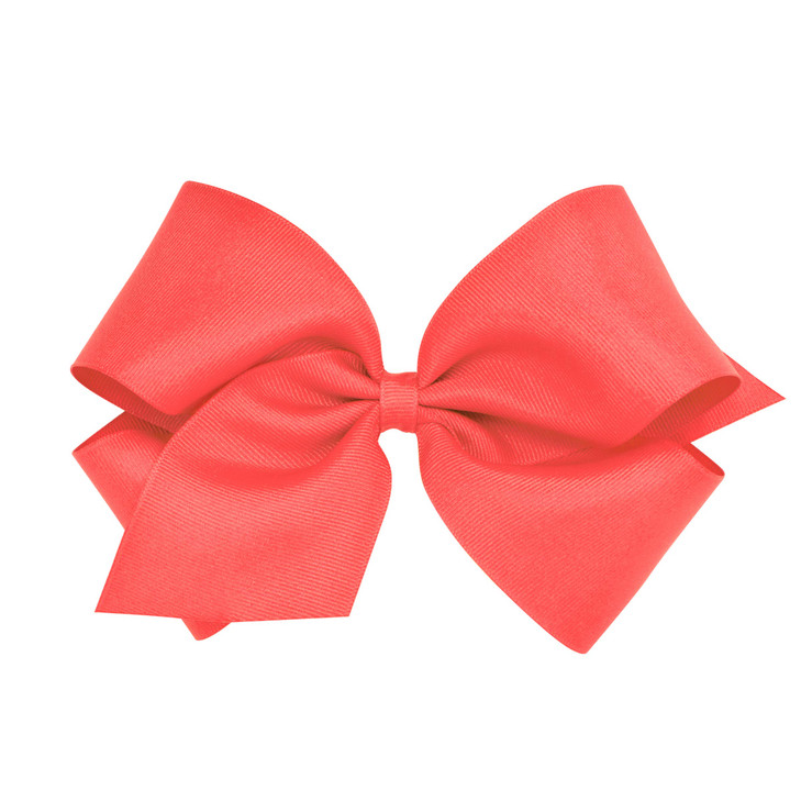 Wee Ones Girls Classic Grosgrain Hair Bows with Plain Wrap Center NoSlip Hair Clip Handmade Watermelon King