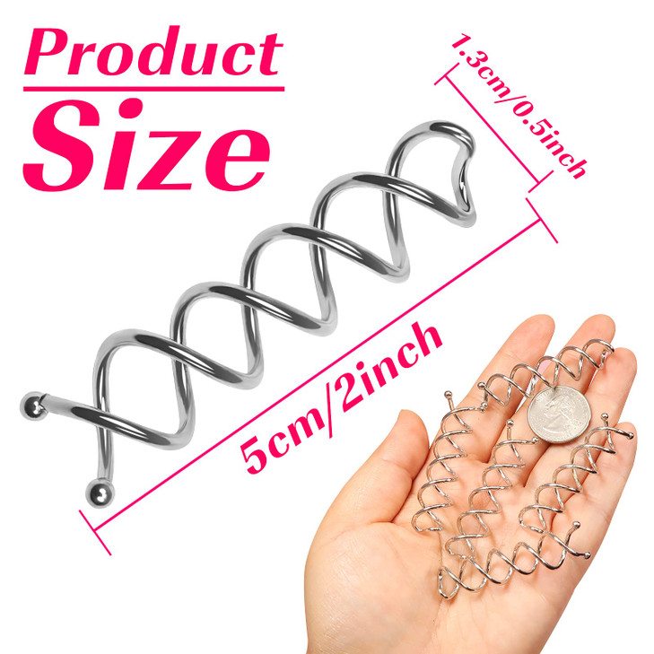 TUUXI 20pcs Spiral Hair Pins 2 Inch Bun Twister Spiral Bobby Pins Silver Spin Clip for Thick Hair Non Scratched Round Cl