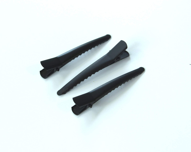 50pcs Hair Clip for DIY 45MM Black Single Prong Alligator Clip