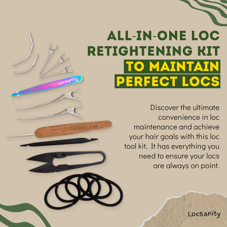 Locsanity Dreadlock Retightening and Interlocking Tool Kit for Sisterlocks Microlocks Small Locs and Medium Locs Metal H