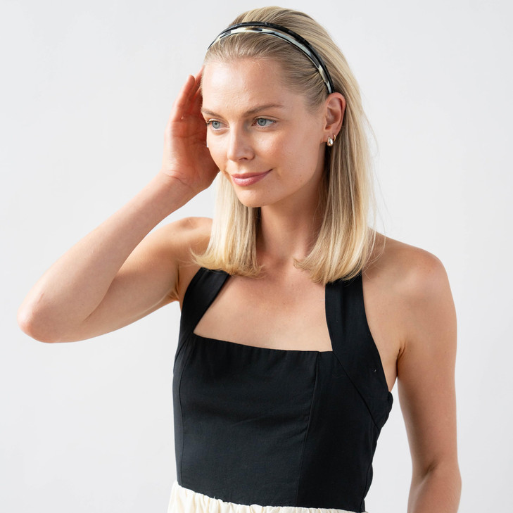 France Luxe Ultracomfort Thin Headband 14 French Classic Non Slip Skinny Headbands for Women With Gentle Teeth Flexible