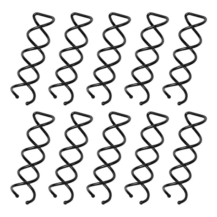 DEFUTAY Spiral Twist Hair Pins 10Pack Durable NonScratch Corkscrew Design for Effortless Bun Hairstyles Black