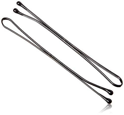 Kleravitex BLACK Jumbo 275 Bobby Hair Pins Black Tipped Flat Style Pins for Women Perfect For Rollers Hair Pins for Styl