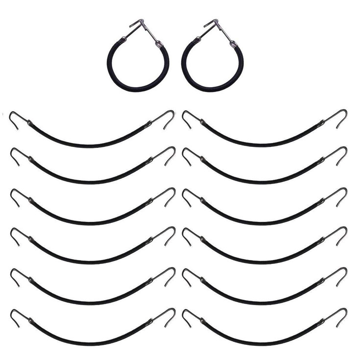20pcs Bungee Hair Ties with Hooks Elastic Hair Bands Ponytail Holders Hair Wraps