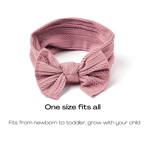 Prohouse 12 Pack Baby Nylon Headbands Hairbands Hair Bow Elastics Handmade Hair Accessories for Baby Girls Newborn Infan