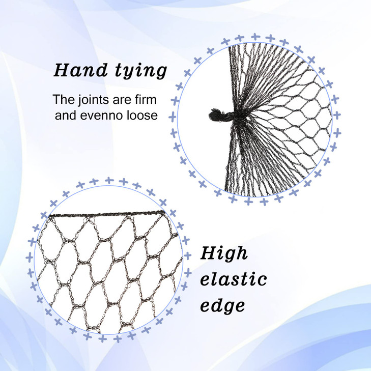 Coloryoung 24 Count Black Invisible Elastic Edge Thicker Mesh Hair Nets for Women Hair Bun Food Service Ballet