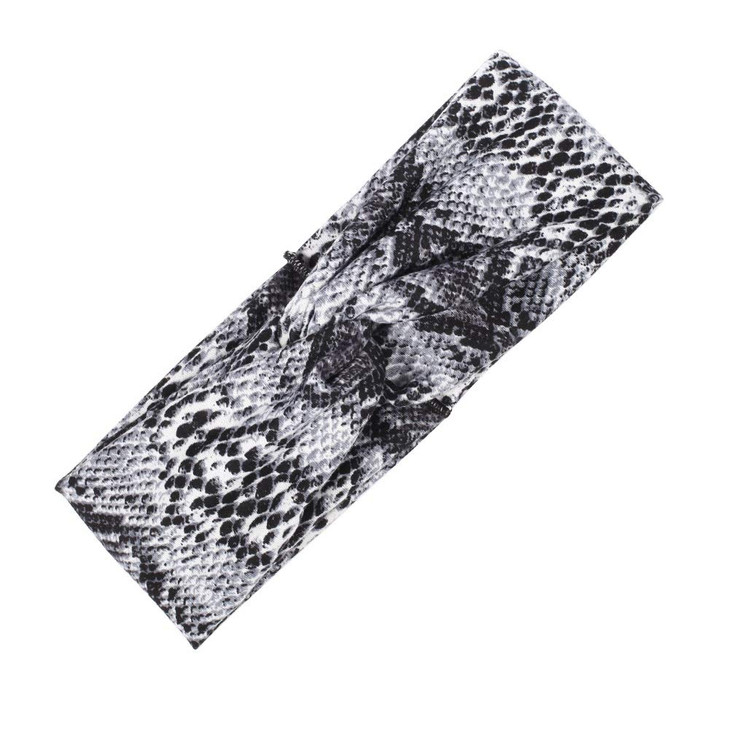 DINPREY Animal Print Headband Snake Headbands for women Sports Yoga Headband Cheetah Head Wrap for Womens 3 Pack snake P