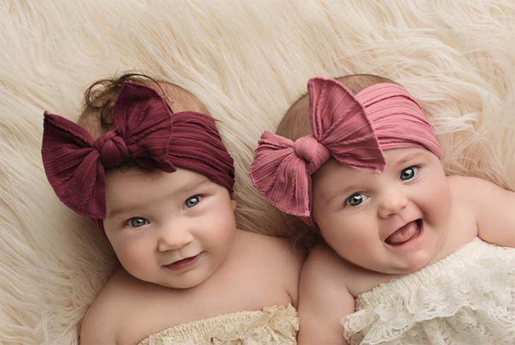 Toptim Baby Bow Headbands Turban Knotted Girls Hairbands for NewbornToddler and Childrens 8 Pack