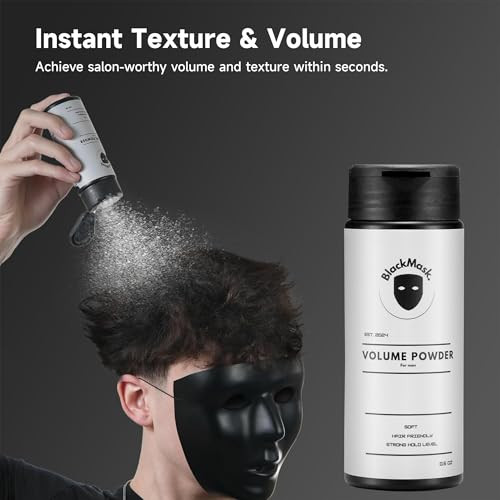 BlackMask Hair Texture Powder for Men EasytoApply Styling Powder for Dry Hair Looks