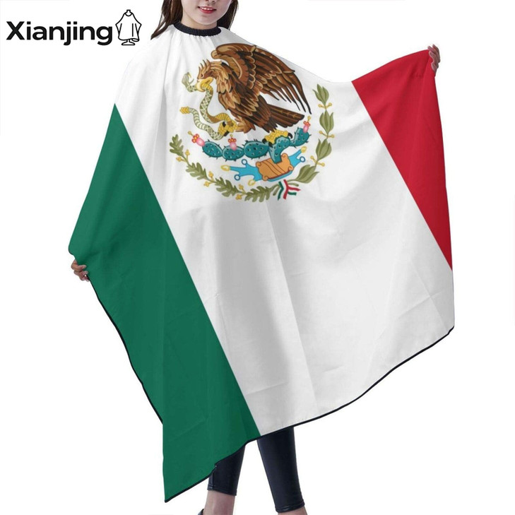 Xianjing Adult Barber Cape Professional Salon Haircut CapesMexican flag Haircut Kit Hairdressing Apron for Home Salon an