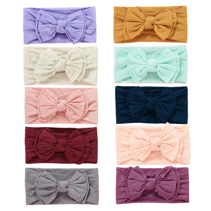 Mookiraer Baby Girls Headbands with Bows Handmade Hair Accessories Stretchy Hairbands for Newborn Infant Toddler Baby Es