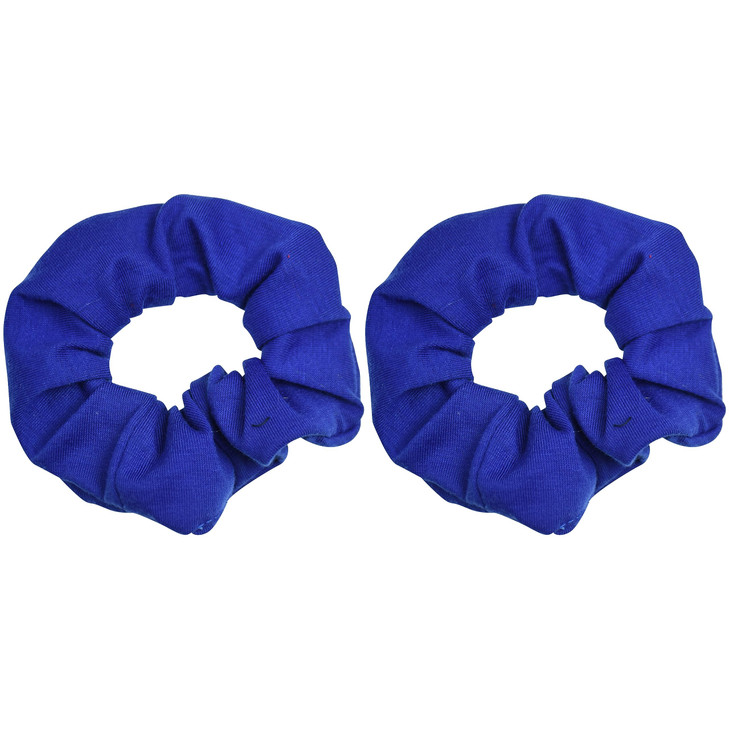 Set of 2 Large Solid Scrunchies Royal Blue
