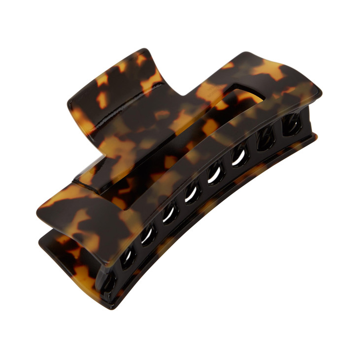 France Luxe Large Cutout Rectangle Claw Clip Classic Handmade French Hair Clips for Women with Thick Hair Strong Hold Wi