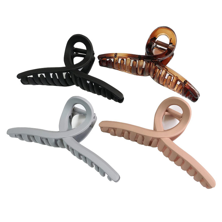 Nalodu Hair Claw Clips Large 43 Inch No Slip Big Matte Jaw Butterfly Clip Clamp 4 Colors for Thin Fine Thick Hair Women