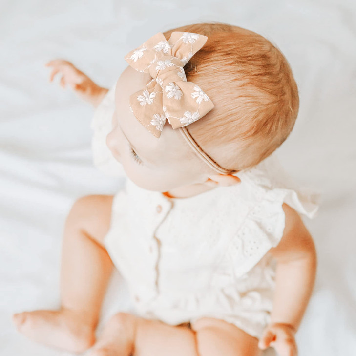 Niceye Baby Girl Bows and Headbands Stretchy Nylon Hairbands Hair Bows for Newborns Infants Toddlers Handmade Baby Hair
