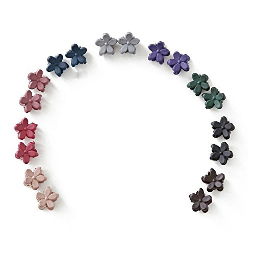 IFfree Bangs Mini Assorted Colored Hair Claw Clips 30 Pieces Hair Pins for Little Girls Kids Hair Accessories