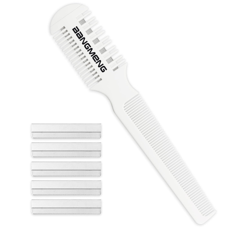 BANGMENG Hair Cutter Comb Shaper Razor Comb Split Ends Trimmer Styler Double Edge Razor Blades for Thinning Cutting and