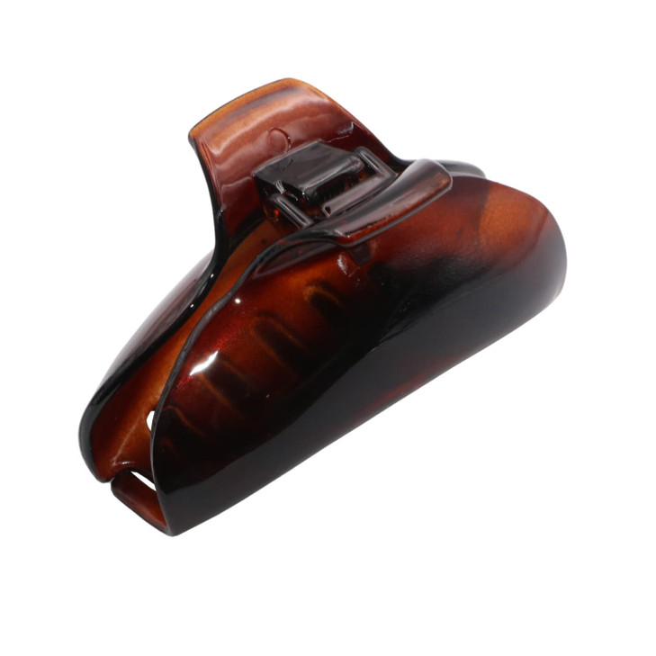Parcelona French Elegant Medium 2 34 Covered Spring Celluloid Acetate Jaw Hair Claw Clip Non Slip Women Hair Accessories