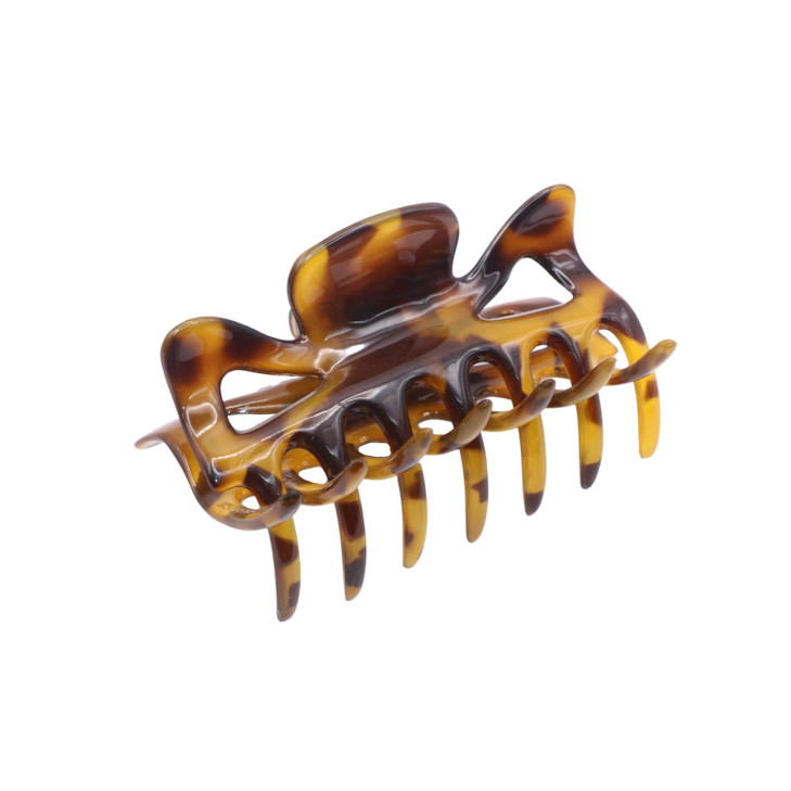Parcelona French Classic Medium 3 Celluloid No Slip Grip Covered Spring Jaw Hair Claw Durable Styling Hair Accessories W
