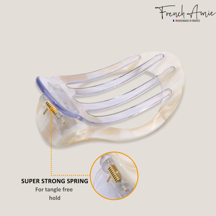 French Amie Oval Small 3 Cellulose Acetate Side Slide Handmade Hair Claws No Slip Grip Flexible Fashion Durable Styling