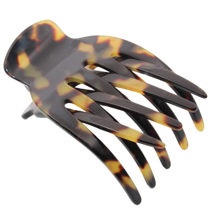 French Amie Bear Paw Small 2 Tokyo Celluloid Handmade Salon Hinge Side Slide Yoga Jaw Hair Claw Clip