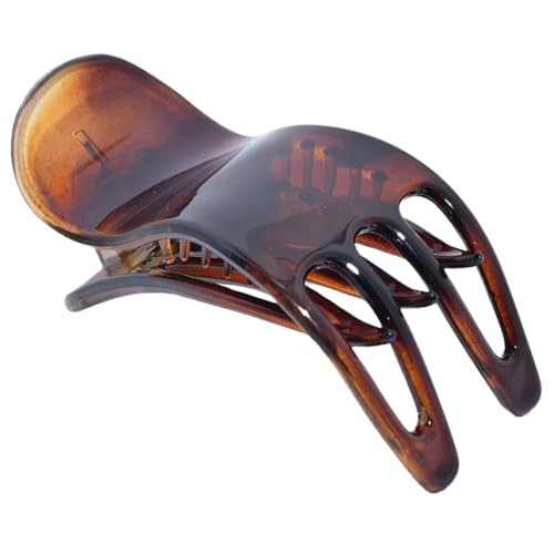 Parcelona French Simply Bear Paw Medium 3 Celluloid Non Slip Side Slide In Jaw Yoga for Fine Hair Fashion Durable Stylin