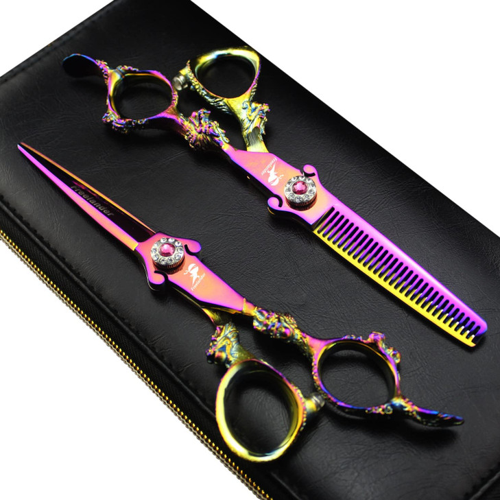 60 Professional Japan 440C Hair Cutting Shears Salon Hair BlendingThinningTexturizing Scissor for Barber or Home Use Ara