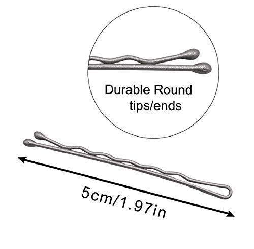 Dofash 5CM2In Wavy Bobby Pins Silver Hairpins Bulk Metal Hair Grips for Women Hair Accessories 260PCSSilver