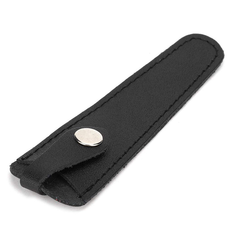 Professional Salon Hair Scissors Case PU Leather Portable Safety Holster Organizer for Hairdressers Tools Black