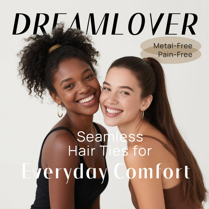 Dreamlover Hair Ties for Women Ponytail Holders Neutral Color 50 Pieces
