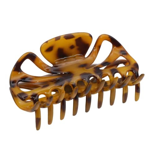 Parcelona French Glossy Belle Large 4 34 Celluloid Acetate No Slip Grip Covered Spring Jaw Hair Claw Clip Clamp Clutcher