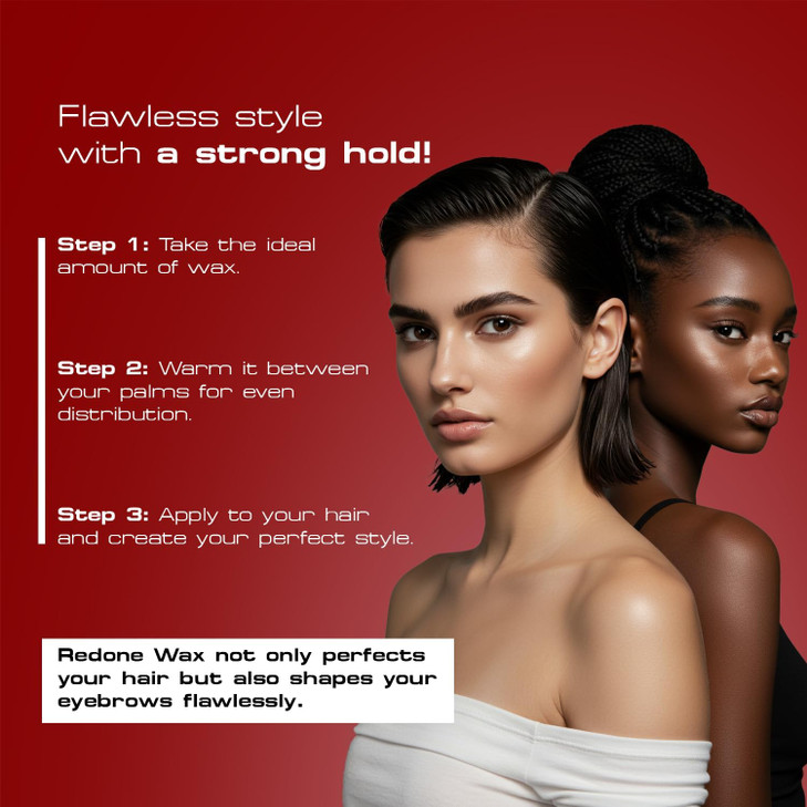 Redone Hair Wax Red 150ml Ultra Hold Maximum Control High Shine Styling Wax for Men Women Edge Control NonSticky Finish