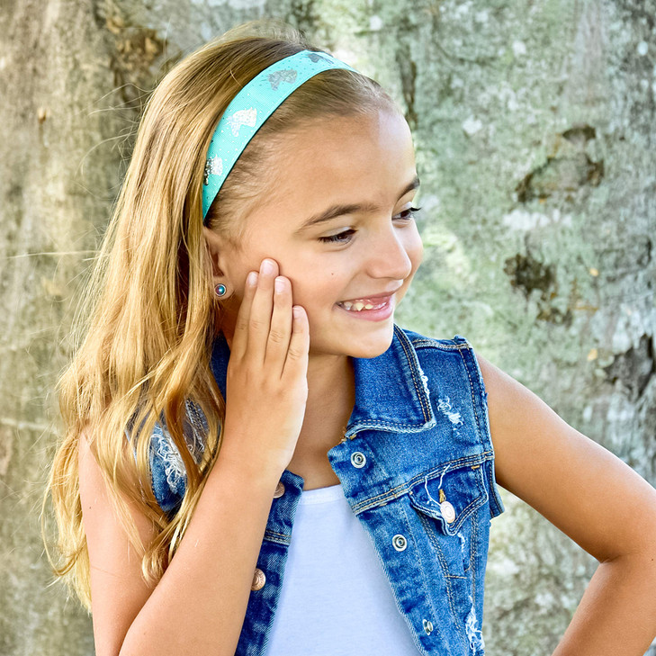 FROG SAC Headbands for Girls 6 Adjustable No Slip Head Bands for Kids Athletic Sport Hair Bands for Women Stretch Elasti